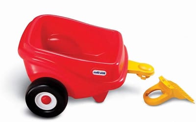 Speelgoed Aanhanger - Poppenkar - Buiten spelen - Stevige duurzame structuur - 49.5 x 38.1 cm - Rood