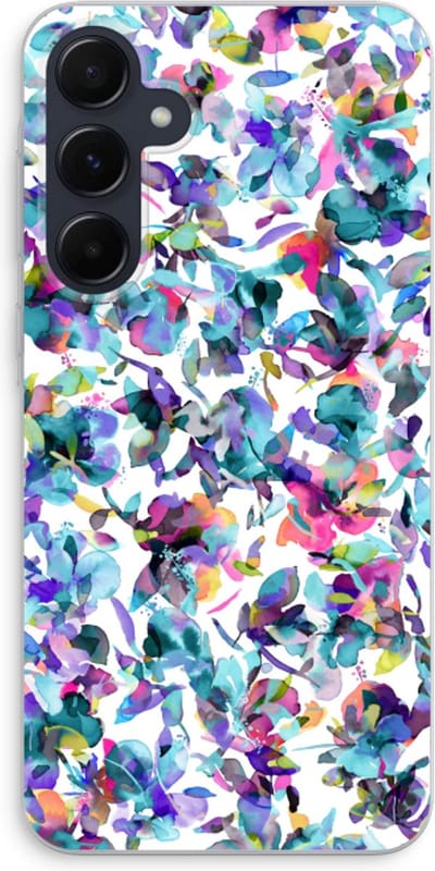 Case Company® - Hoesje geschikt voor Samsung Galaxy A55 hoesje - Hibiscus Flowers - Soft Cover Telefoonhoesje - Bescherming aan alle Kanten en Schermrand
