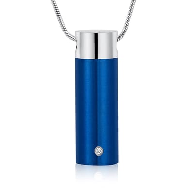 Aramat Jewels - Gedenkhanger - Stalen blauwe ashanger - Waterbestendig