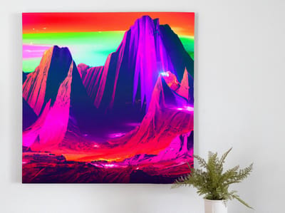 Misty mountains revisited | Misty mountains revisited | Kunst - 100x100 centimeter op Canvas | Foto op Canvas