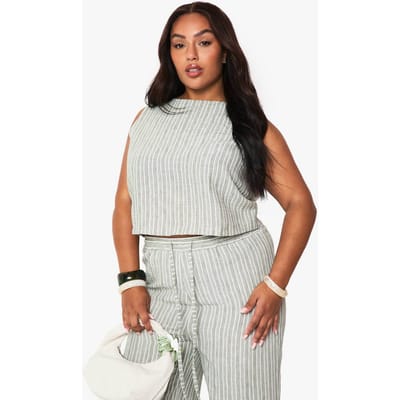 boohoo Dames PLUS mouwloze top met losse pasvorm | Verstandig | Maat: 44