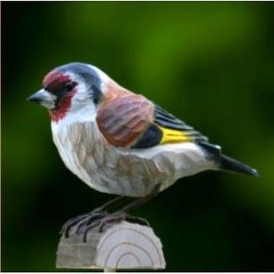 Putter / distelvink in lindenhout - handgemaakt