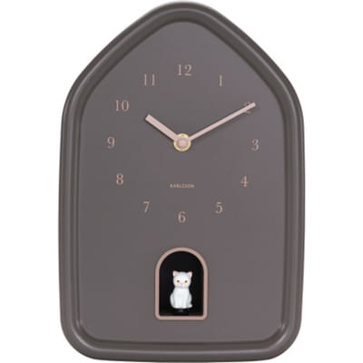 Karlsson - Wandklok Modern Kitty - Earth brown- Ø29,1cm