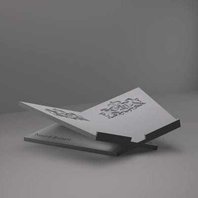 3d-gezellig Boekenstandaard Noord-Brabant - Boekensteun - Boekenhouder - Book Holder - 37*25*10 cm - Grijs - 100% gerecycled PLA (bioplastic)