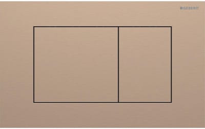 Geberit Sigma40 bedieningsplaat - 2-toets spoeling - extra dun - vierkante knoppen - RVS - geborsteld rood goud (koper)
