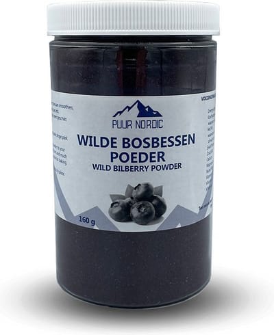 Wilde Bosbessen Poeder 160g - Puur Nordic - Wilde Blauwe Bessen Poeder