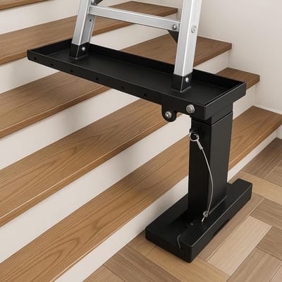 Heavy Duty Ladder Leveller voor trappen, Staal Materiaal Ladder Stand Off Verstelbare Hoogte 33,4-19 Inch, Antislip Ladder Klemmen Ladder Stabilisator Gewicht Capaciteit 350 KG