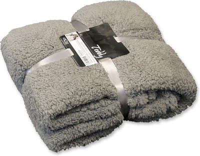 D- Unique Living | Teddy plaid 150x200cm grey