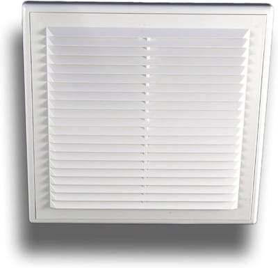 Ventilatierooster Afsluitbaar met Insectenwerend Gaas 204x204 mm. zonder Flens