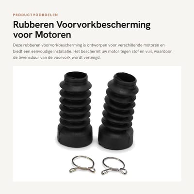 Dailygoods- Voorvorkwijk Bescherming - Rubberen Installatie - Geschikt voor DIO 18/27/28/34/35/JOG50/JOG90 - Eenvoudige Installatie - Schokdempende Stofbedekking - Superieure Bescherming - Schokdemperhoes