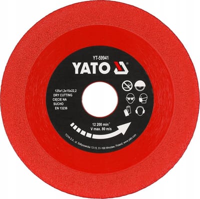 Yato Diamantzaagblad 125mm - Glas, Keramiek, Tegels