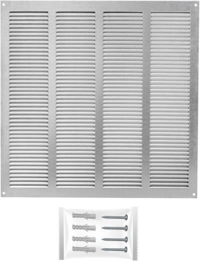 Ventilatie Grille - Luchtuitlaat Deksel - Buitenlucht Toevoer - Insecten Bescherming - 400 x 400 mm - Gegalvaniseerd