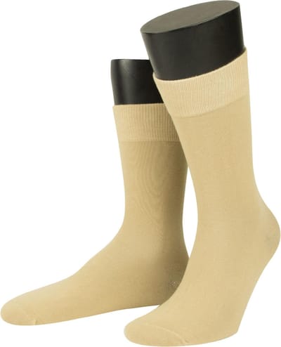 Basset Sokken Heren 6 Pack Naadloos Beige - Maat 39-43