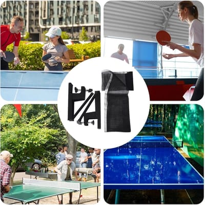 Tafeltennis Net - Sport Accessoire - Wedstrijd Spelen - Verstelbare Klemmen - 1.5 Meter - Zwart