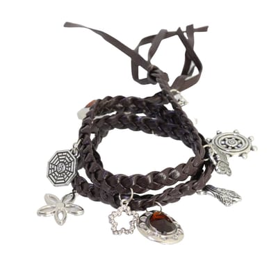 Behave - Wikkelarmband met bedels - Spiritueel detail - Damesmode