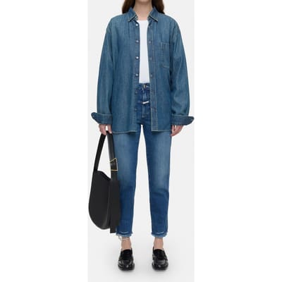 Closed Pedal Pusher Jeans Mid Blue Maat: W24L34 | Straight Broeken Outlet | Dames | Blauw