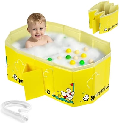 Vouwbare Babybadkuip, Draagbare Peuterbad, Antislip Douchebak voor Kinderen van 0-8 Jaar, Ideaal voor Reizen en Thuisgebruik