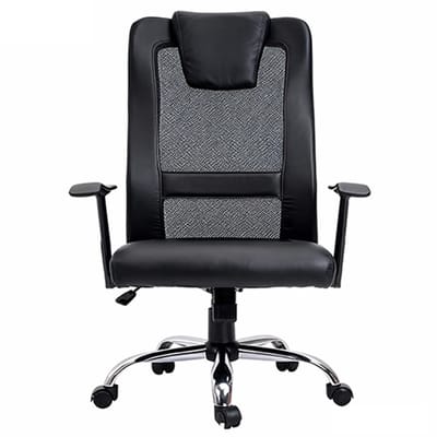Bureaustoel, armstoel, relaxstoel, stoel, computerstoel, verstelbare hoogte, 360° draaifunctie, geschikt voor woonkamer, studeerkamer, kantoor 66 x 73 x 108-118 cm zwart kunstleer