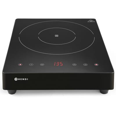 Plaque de cuisson à induction portable avec panneau tactile, 1 zone de cuisson, Black Line, diamètre 28 cm, 3500 W - Hendi 239421