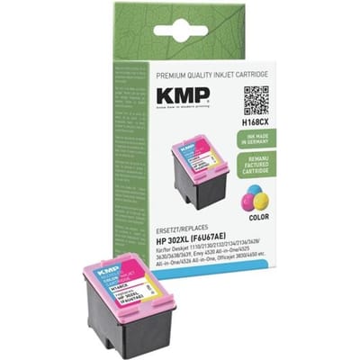 KMP Cartridge H168CX Compatibel vervangt HP 302XL Cyaan, Magenta, Geel 1746,4030