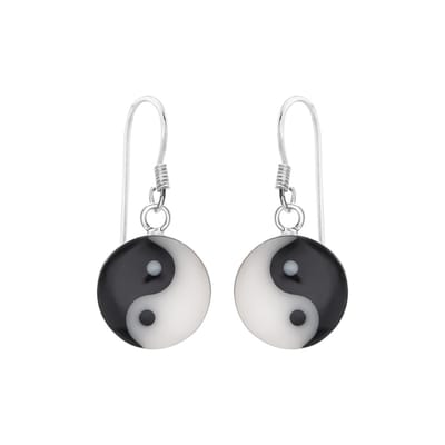 WeLoveSilver - oorhangers zilver - yin yang - 925 sterling - nikkelvrij