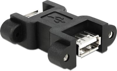 DeLOCK USB-A koppelstuk met montagemogelijkheid