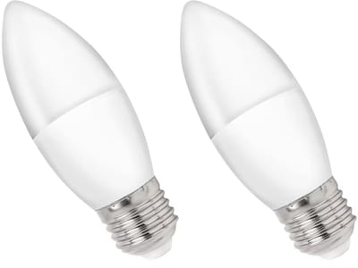 Spectrum LED Kaarslamp E27 4W - 230V - 340 Lumen - 4000K Neutraal Wit - Natuurlijk Licht - Energiezuinig - 2 stuks