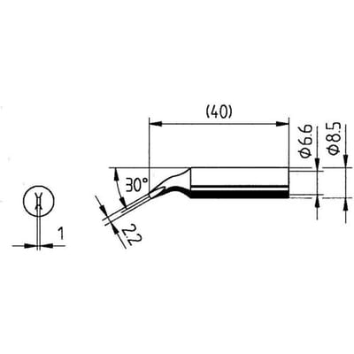 Ersa 0842JD Soldeerpunt Beitelvorm, recht Grootte soldeerpunt 2.2 mm Inhoud: 1 stuk(s)