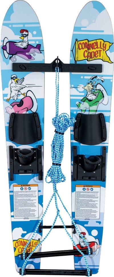Connelly Kids Cadet 45" Combo Waterski Set – 114 cm met Verstelbare Slide Bindingen – Kinder Waterski Pakket