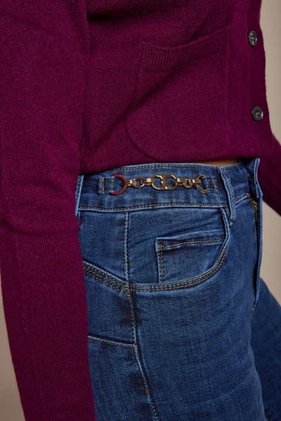 Broek Toxik3 normale taille push-up ketting detail