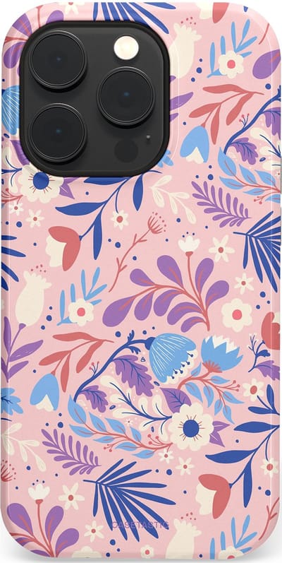Casetastic Hoesje Geschikt voor Apple iPhone 14 Pro Magsafe - Stijlvolle Beschermende Duo-layer Case - Bloeispel