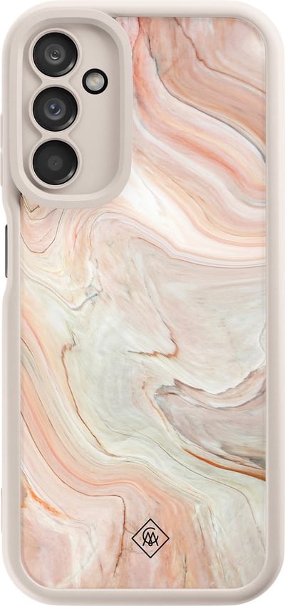 Casimoda® hoesje - Geschikt voor Samsung Galaxy A14 5G - Marmer Waves - Zwart TPU Backcover - Water - Zwart