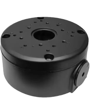 Verdeeldoos CameraDome - Plafondhouder Kabelafdekking - Camera Bevestigen - Verborgen Kabelbox - 12 cm - Zwart Wit