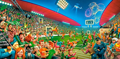 Castorland puzzel voetbal Championshipo kunst collectie - 4000 stukjes.