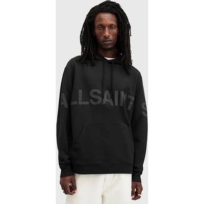 AllSaints Biggy Oth Hoody Jet Black Maat: L | Hoodies Outlet | Heren | Zwart