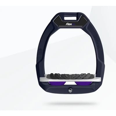 Veiligheidsstijgbeugels Ruiter Gehoekt Ultra Grip Aluminium/Grijs/Paars Flex-On Safe-On
