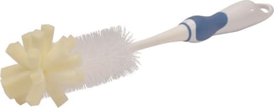 Flessenborstel met Sponstop - Wit/Blauw