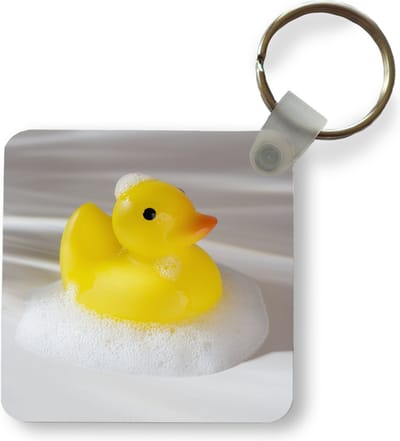 Sleutelhanger - Uitdeelcadeautjes - Bad eend met schuim - Plastic