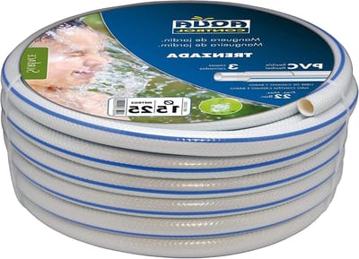 Tuinslang Gevlochten - Water Slang - Buiten Bewateren - Drukbestendig PVC - 25 Meter - Wit Aqua