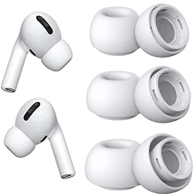 3 Paar Siliconen Oordopjes Maat M voor AirPods Pro - Comfortabel en Ruisonderdrukkend