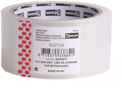 Benson Verpakkingstape - transparant - 48mm x 50m - verpakkingsbenodigdheden voor kantoor/thuis