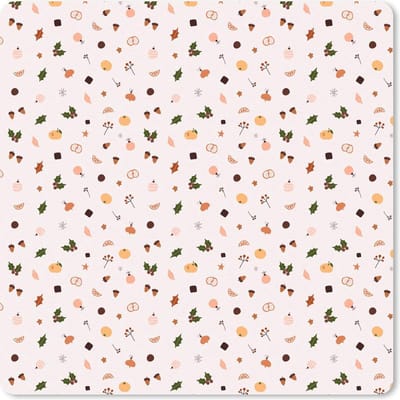 Muismat 20x20 cm - Mousepad Winter - Sjablonen - Wit - Muismatten - Kerst - Cadeau - Kerstcadeau voor mannen en voor vrouwen