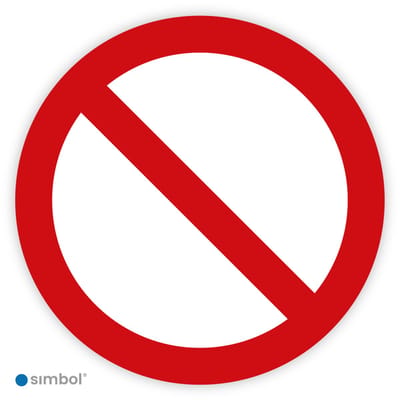 Simbol® - Stickers Algemeen Verbodsteken (P001) - Formaat ø 5 cm.