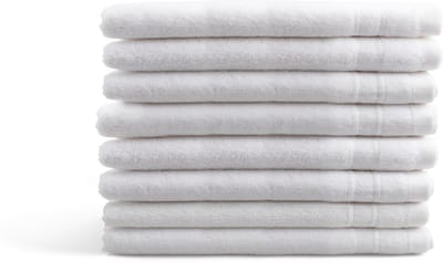 DoubleLife Washandjes 16x21 cm - Set van 8 - 100% Katoen, waarvan 50% Gerecyclede Katoen - GRS Gecertificeerd - Bright White