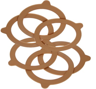 Le Parfait Weckpot inmaakringen - 20x - rubber - oranje - 11 cm