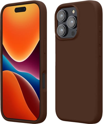 kwmobile telefoonhoesje geschikt voor Apple iPhone 16 Pro - Hoesje met siliconen coating - Smartphone case in chocoladebruin