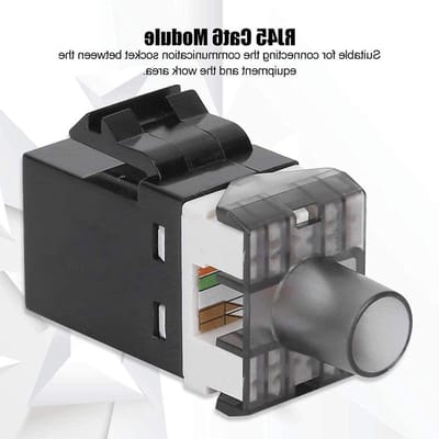 RJ45 Keystone Module - Netwerk Connector Socket - Netwerk Installatie - Met Stofkap - 3 Stuks - Wit