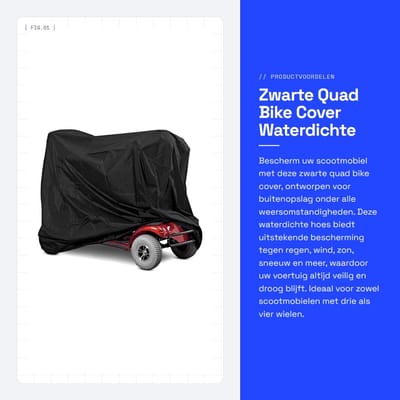 Dailygoods- Motorcover Waterdicht - Scootmobielhoes - Buitenopslag - Lichtgewicht - Eenvoudig te installeren - Bescherming tegen weer en vuil - Scooterhoes