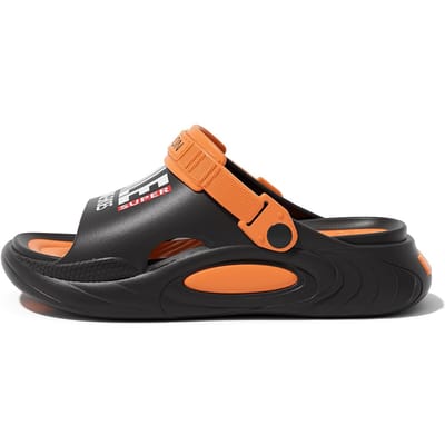 EVA Heren Gaten Schoenen Dikke Zool Hoogteverhoging Buitenslippers Comfortabel Ademend Sport Slippers 42-43 black