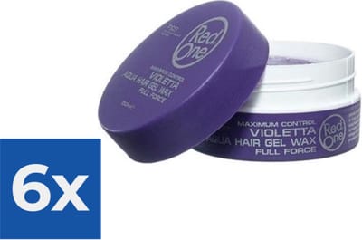 Red One Aqua Hair Gel Wax Quicksilver 150 ml - Voordeelverpakking 6 stuks